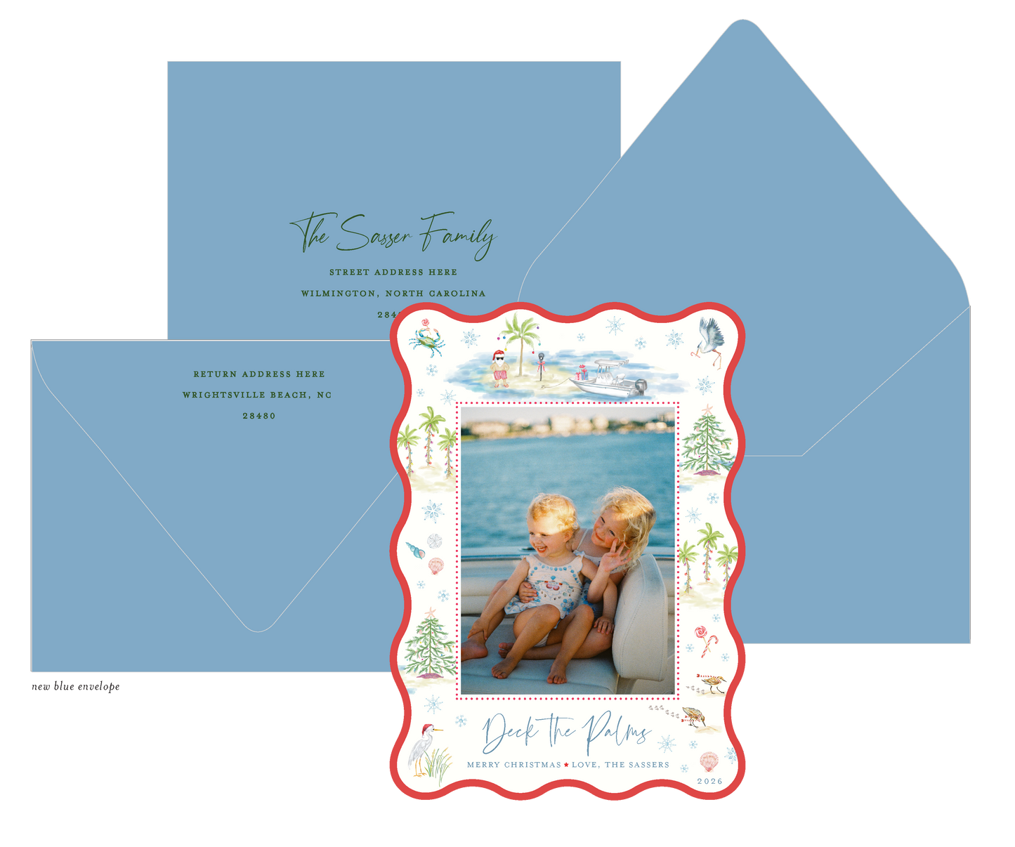 Santa's on Palm Tree Island Holiday Card