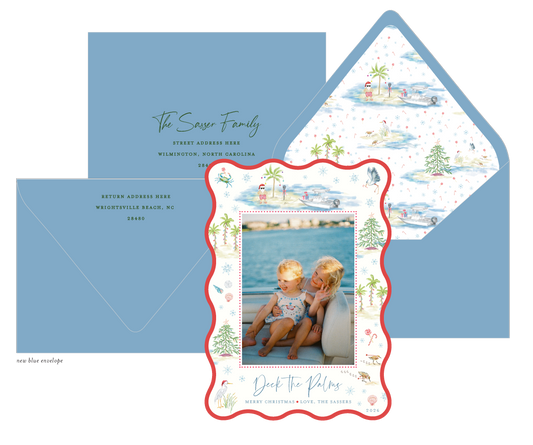 Santa's on Palm Tree Island Holiday Card
