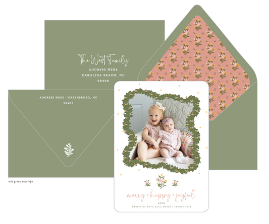 Merry Happy Joyful Holiday Card