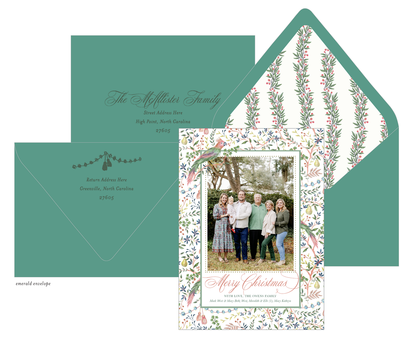 Partridge in a Pear Tree (Vertical) Holiday Card
